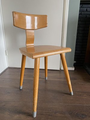 Mid-Century Beech Desk Chair, 1950s-DE-746101