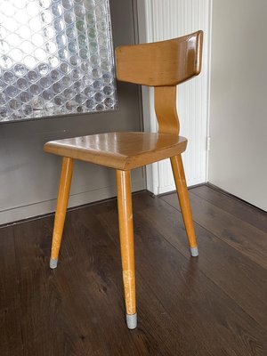 Mid-Century Beech Desk Chair, 1950s-DE-746101