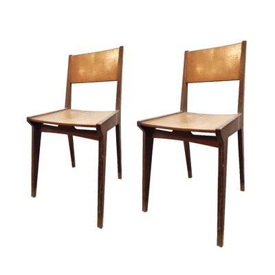 Mid-Century Beech Desk Chairs, Set of 2-TIT-628206