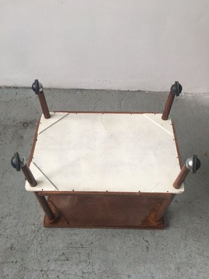 Mid-Century Beech & White Laminate Trolley-GGK-767861