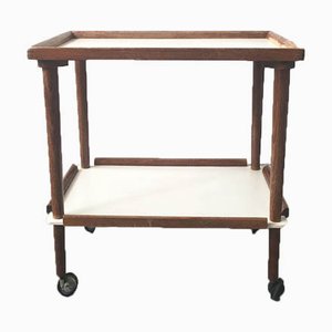 Mid-Century Beech & White Laminate Trolley-GGK-767861