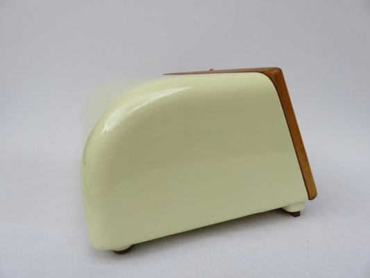 Mid-Century Beige Ceramic and Wood Bread Box from Wächtersbach-EY-557397