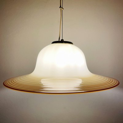 Mid-Century Beige Murano Glass Pendant Lamp from De Majo, Venice, Italy, 1970s-WQC-1047691