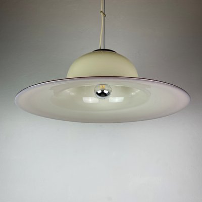 Mid-Century Beige Murano Glass Pendant Lamp from De Majo, Venice, Italy, 1970s-WQC-1047691