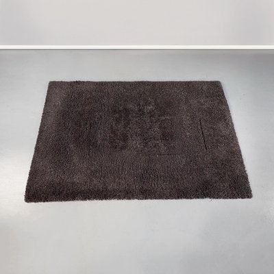 Mid-Century Belgian Brown & Grey Polypropylene Long-Haired Rug, 1970s-GDD-1215276