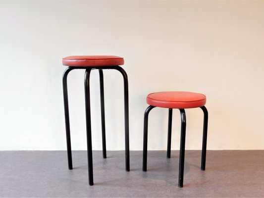 Mid-Century Belgian Taboeret Stools from Meurop, Belgium, Set of 2-NV-800865