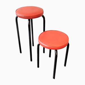 Mid-Century Belgian Taboeret Stools from Meurop, Belgium, Set of 2-NV-800865