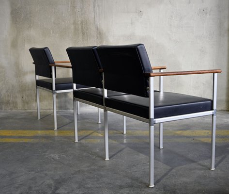 Mid-Century Bench in Rosewood and Metal from Lübke-QVY-1105382