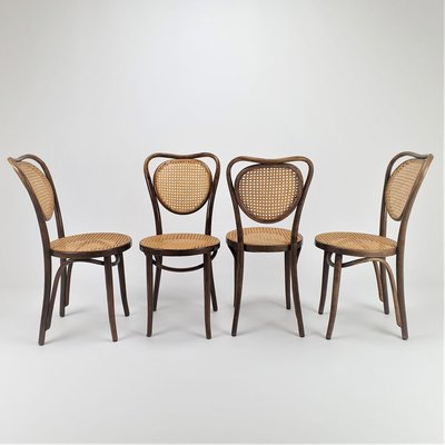 Mid-Century Bentwood & Cane Dining Chairs by Michael Thonet for ZPM Radomsko, 1960s, Set of 4-RMX-788471