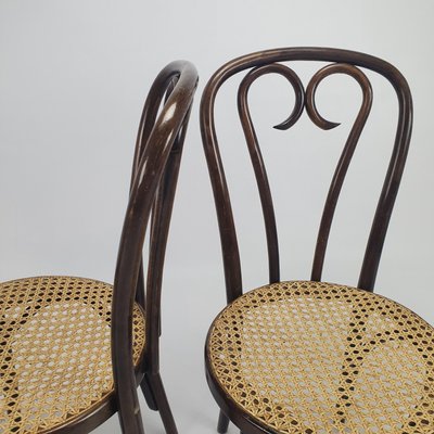 Mid-Century Bentwood & Cane Dining Chairs by Michael Thonet for ZPM Radomsko, 1960s, Set of 4-RMX-782855