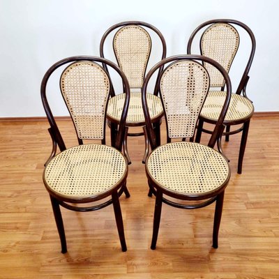 Mid-Century Bentwood Dining or Bistro Chairs, Italy, 1980s, Set of 4-PUG-2022924