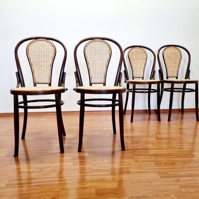 Mid-Century Bentwood Dining or Bistro Chairs, Italy, 1980s, Set of 4-PUG-2022924