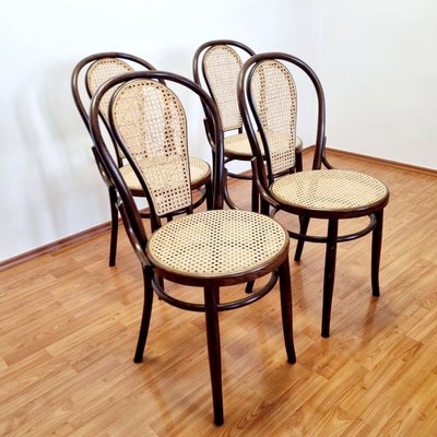 Mid-Century Bentwood Dining or Bistro Chairs, Italy, 1980s, Set of 4-PUG-2022924