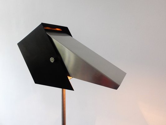 Mid-Century Black Metal Adjustable Floor Lamp from Lyfa, 1960s-NV-2032177