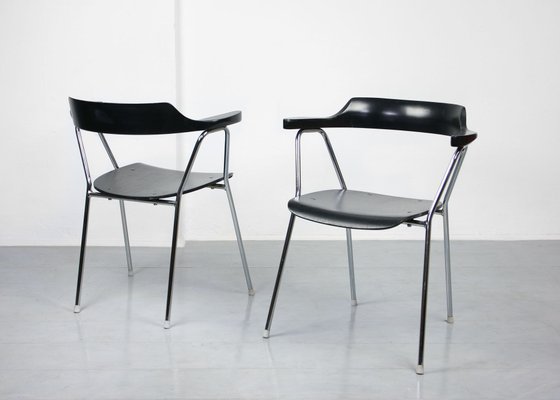 Mid-Century Black Model 4455 Dining Chairs by Niko Kralj, Set of 2-HGJ-669851