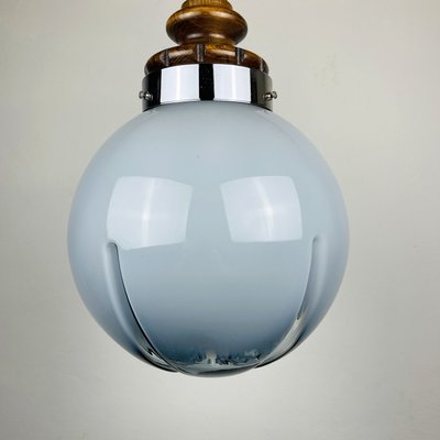 Mid-Century Blue and Grey Murano Pendant Lamp from Mazzega, Italy, 1970s-WQC-957615