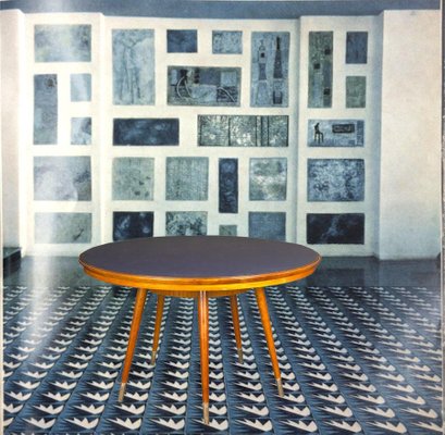 Mid-Century Blue Top Dining or Center Table in the Style of Gio Ponti-MBH-1032578