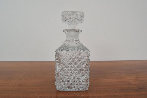 Mid-Century Bohemia Glass Carafe, 1950s-TZ-1305495