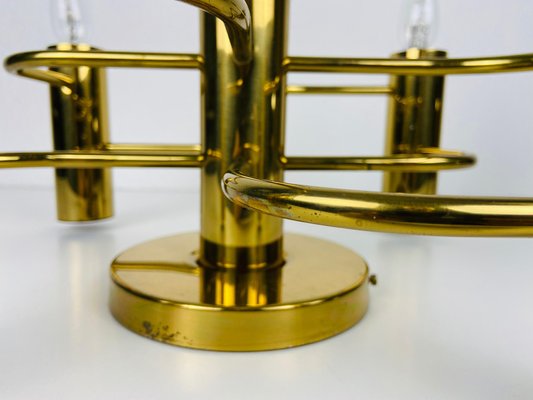 Mid-Century Brass 5-Arm Flush Mount from Leola, 1960s-PUK-973388