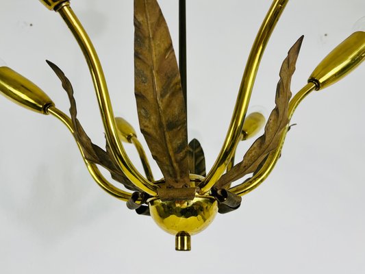 Mid-Century Brass 8-Arm Sputnik Chandelier from Vereinigte Werkstätte, 1960s-PUK-1352376