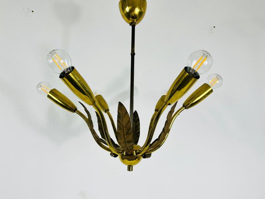 Mid-Century Brass 8-Arm Sputnik Chandelier from Vereinigte Werkstätte, 1960s-PUK-1352376