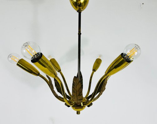 Mid-Century Brass 8-Arm Sputnik Chandelier from Vereinigte Werkstätte, 1960s-PUK-1352376