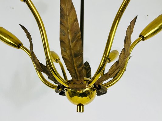 Mid-Century Brass 8-Arm Sputnik Chandelier from Vereinigte Werkstätte, 1960s-PUK-1352376