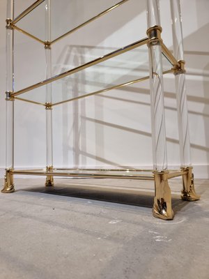 Mid-Century Brass & Acrylic Etagere, 1970s-GNW-1159947