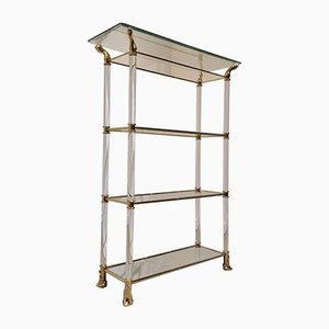 Mid-Century Brass & Acrylic Etagere, 1970s-GNW-1159947