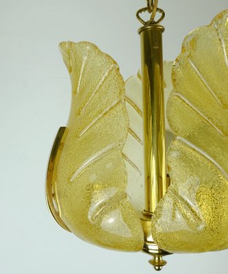 Mid-Century Brass Amber Glass Pendant Lamp by Carl Fagerlund, 1960s-FH-1357974