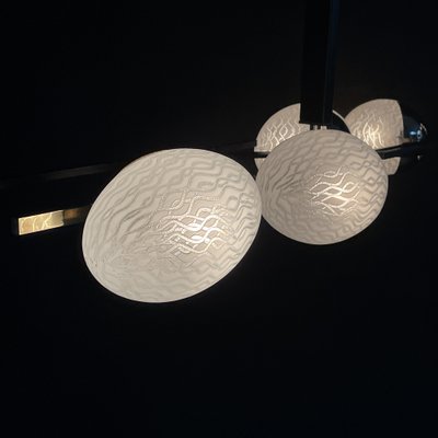 Mid-Century Brass and Glass Ceiling Lamps from Arlus-JUZ-1297217