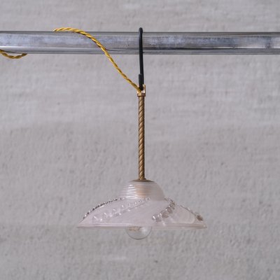 Mid-Century Brass and Glass Pendant Light-JRP-1762871