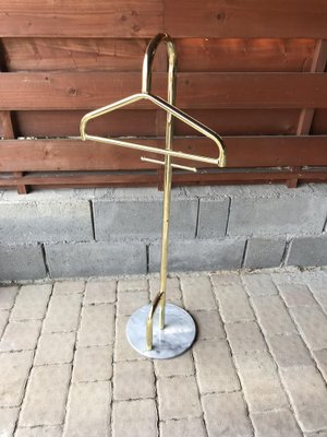 Mid-Century Brass and Marble Valet, 1970s-OXJ-667421