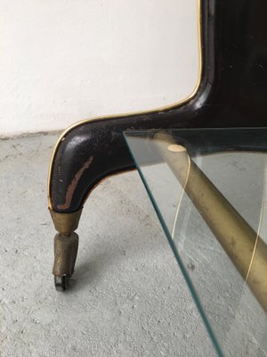 Mid-Century Brass and Painted Sheet Metal Trolley from Rama, 1950s-GGK-660542