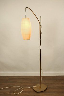 Mid-Century Brass Arc Floor Lamp, 1950s-FUP-671878