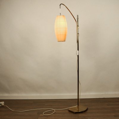 Mid-Century Brass Arc Floor Lamp, 1950s-FUP-671878