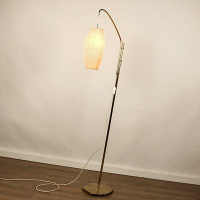 Mid-Century Brass Arc Floor Lamp, 1950s-FUP-671878