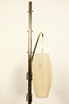 Mid-Century Brass Arc Floor Lamp, 1950s-FUP-671878