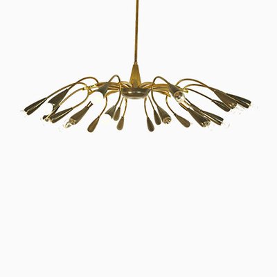 Mid-Century Brass Ceiling Lamp, 1950s-ZLY-576685