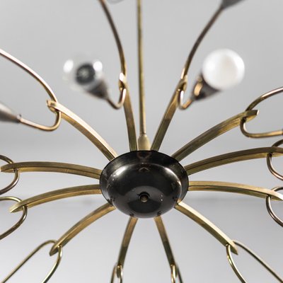 Mid-Century Brass Ceiling Lamp, 1950s-ZLY-576685