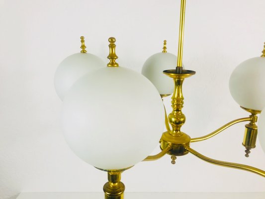 Mid-Century Brass Ceiling Lamp, 1950s-PUK-555422