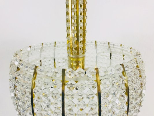 Mid-Century Brass Chandelier by Emil Stejnar for Rupert Nikoll, 1960s-PUK-564665