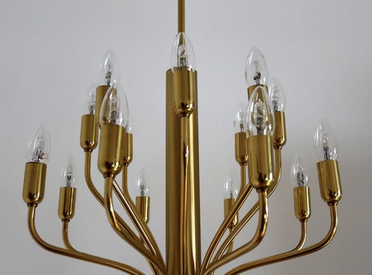 Mid-Century Brass Chandelier from Staff Leuchten, 1970s-VNE-1361758