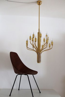 Mid-Century Brass Chandelier from Staff Leuchten, 1970s-VNE-1361758