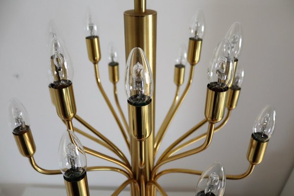 Mid-Century Brass Chandelier from Staff Leuchten, 1970s-VNE-1361758