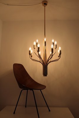 Mid-Century Brass Chandelier from Staff Leuchten, 1970s-VNE-1361758