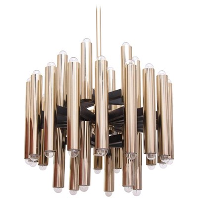 Mid-Century Brass Chandelier in the Style of Sciolari, 1960s-VLZ-632074