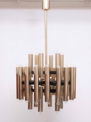 Mid-Century Brass Chandelier in the Style of Sciolari, 1960s-VLZ-632074