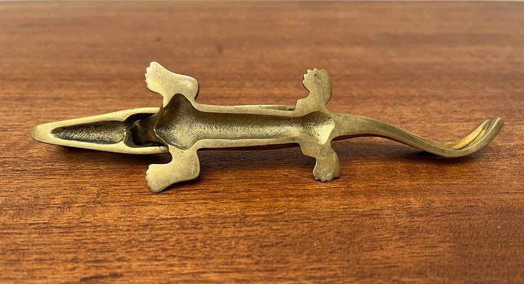 Mid-Century Brass Crocodile Nutcracker attributed to Walter Bosse, 1950s-UAH-1743163