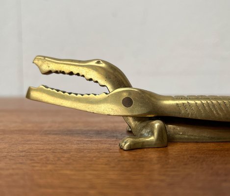 Mid-Century Brass Crocodile Nutcracker attributed to Walter Bosse, 1950s-UAH-1743163